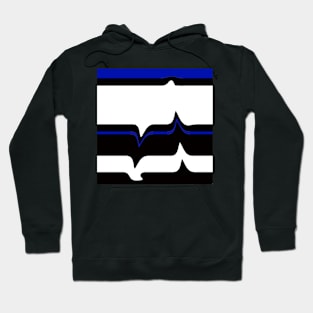 Blue, black and white Hoodie